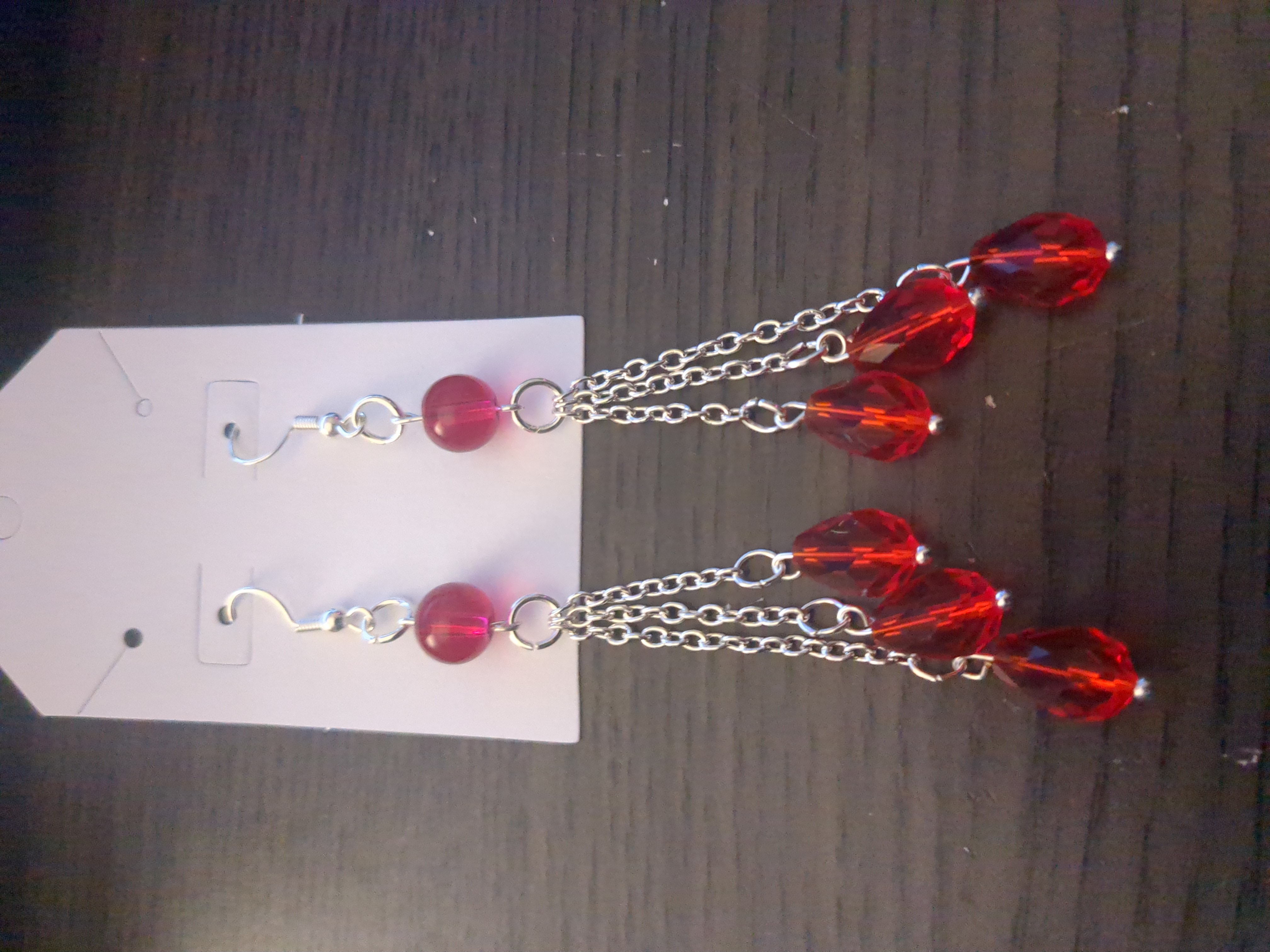 Red Bead Earrings